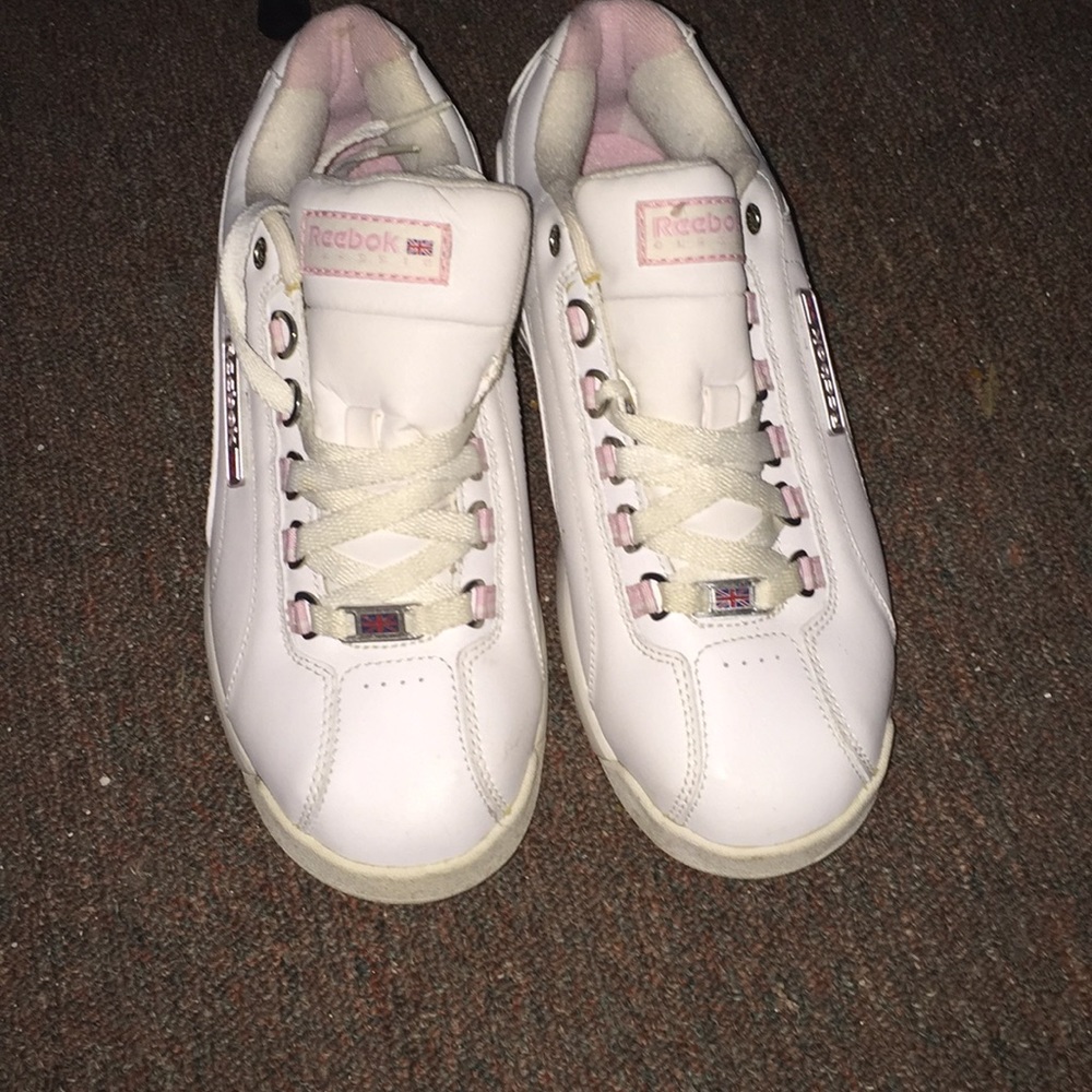 White and pink sneakers never been worn